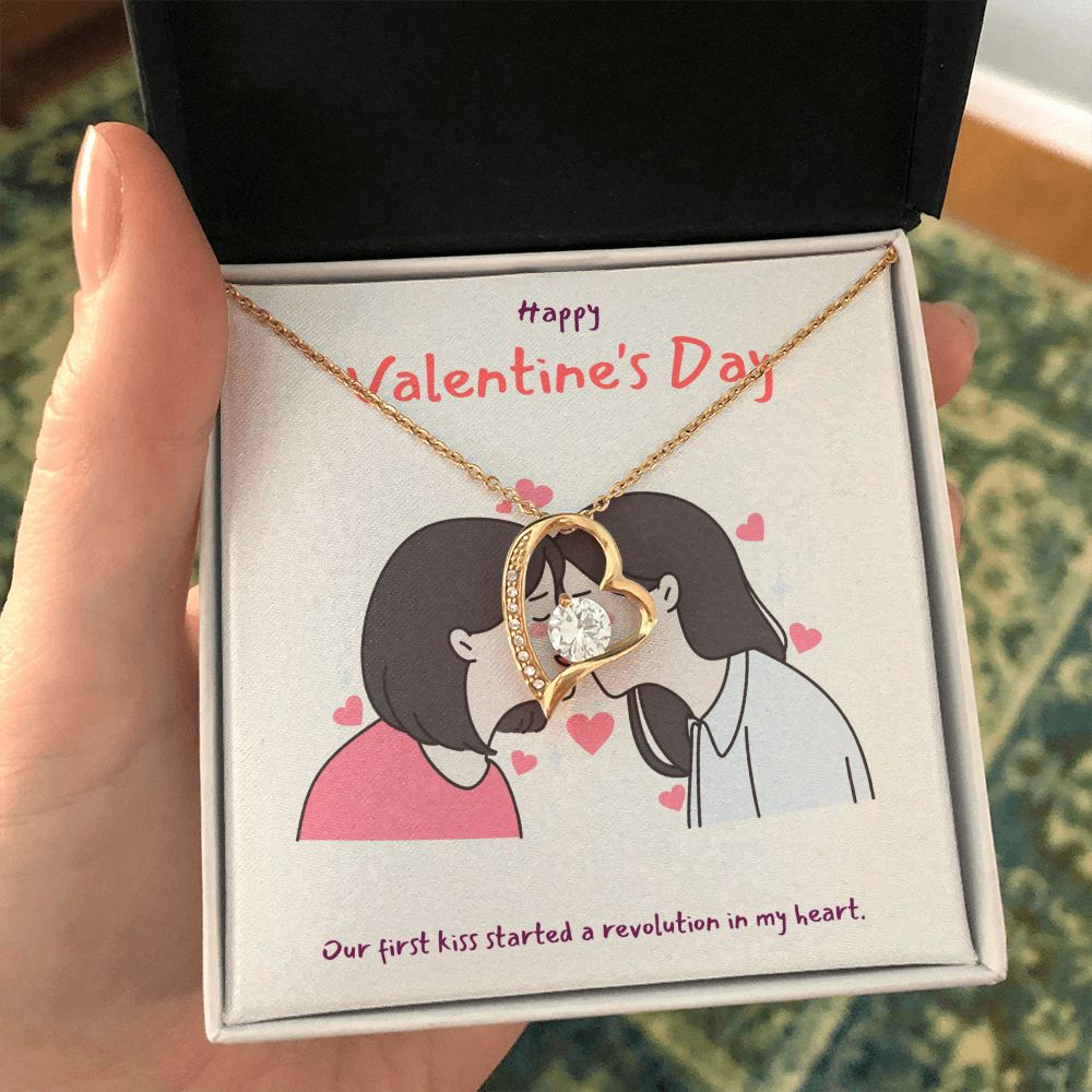 Happy Valentine's | You Make My Heart Sing LGBTQ for Women - Forever Love Necklace