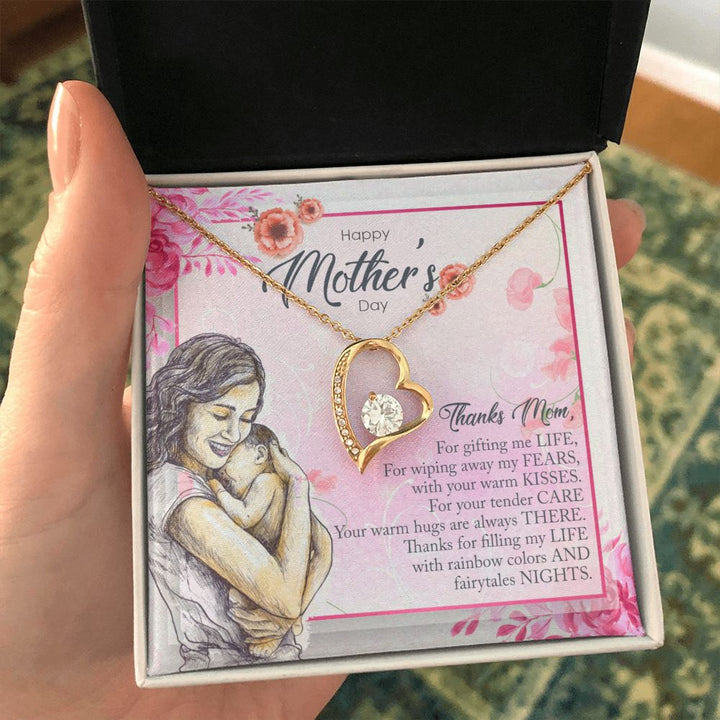 Happy Mother's Day | Thanks Mom, For Gifting me Life - Forever Love Necklace