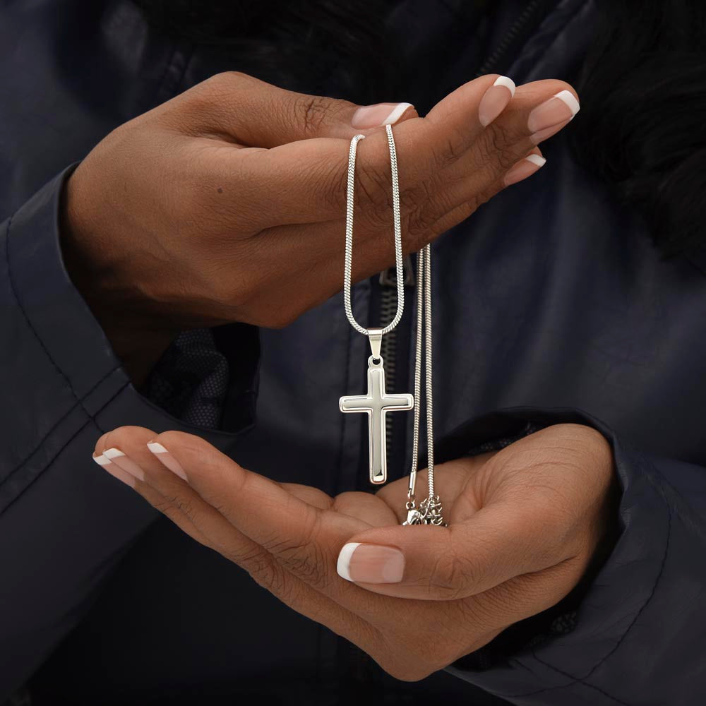 Happy Graduation | Dream Big, Graduate! The Sky's the Limit - Stainless Cross Necklace with Ball Chain