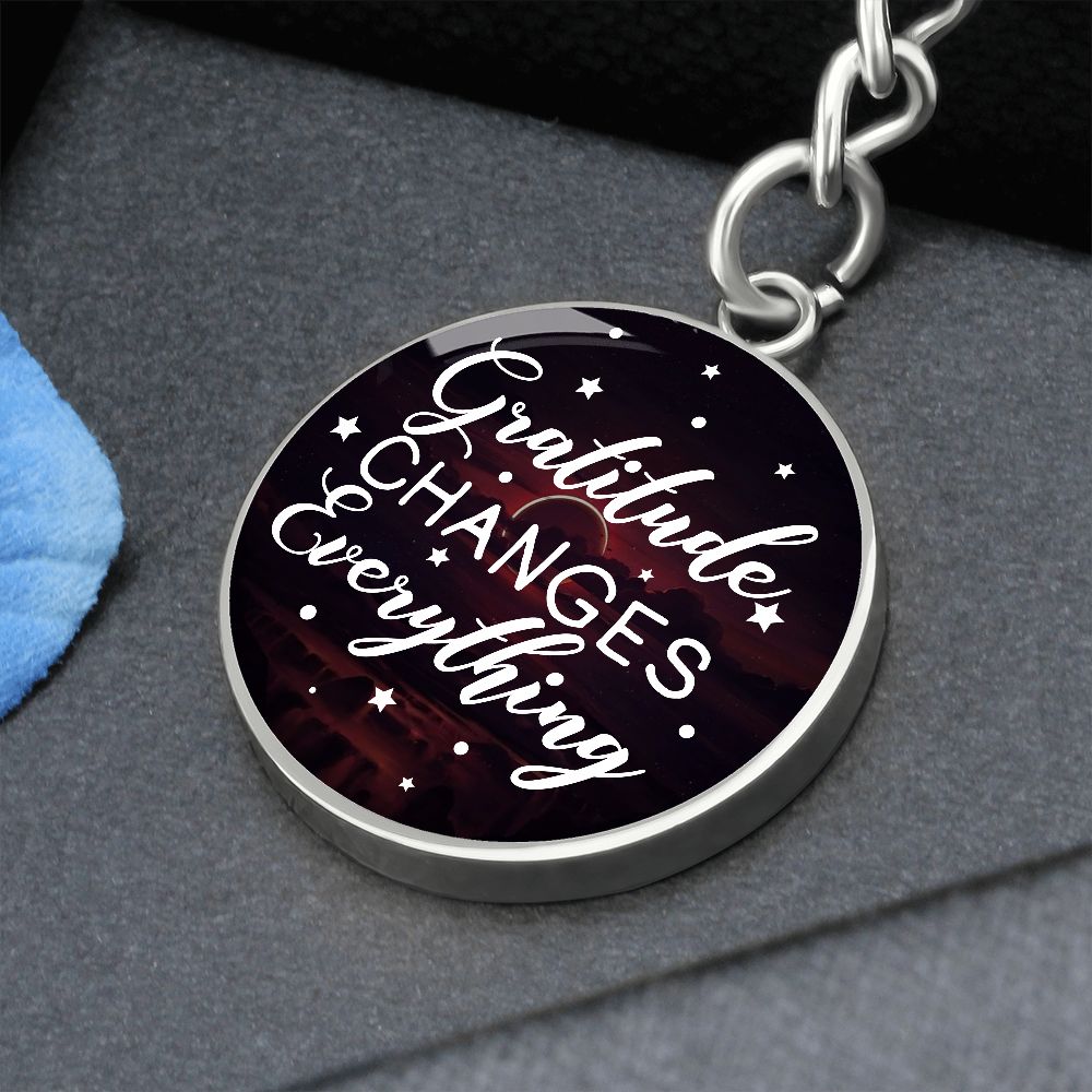 Gratitude Changes Everything - Circle Keychain