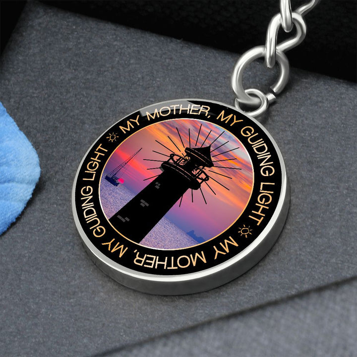 To My Mother | My Guiding Light - Circle Keychain
