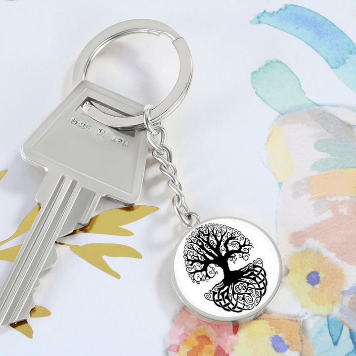 Circle Tree of Life - Circle Keychain