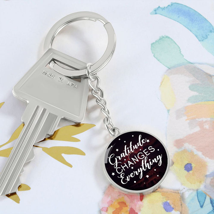 Gratitude Changes Everything - Circle Keychain