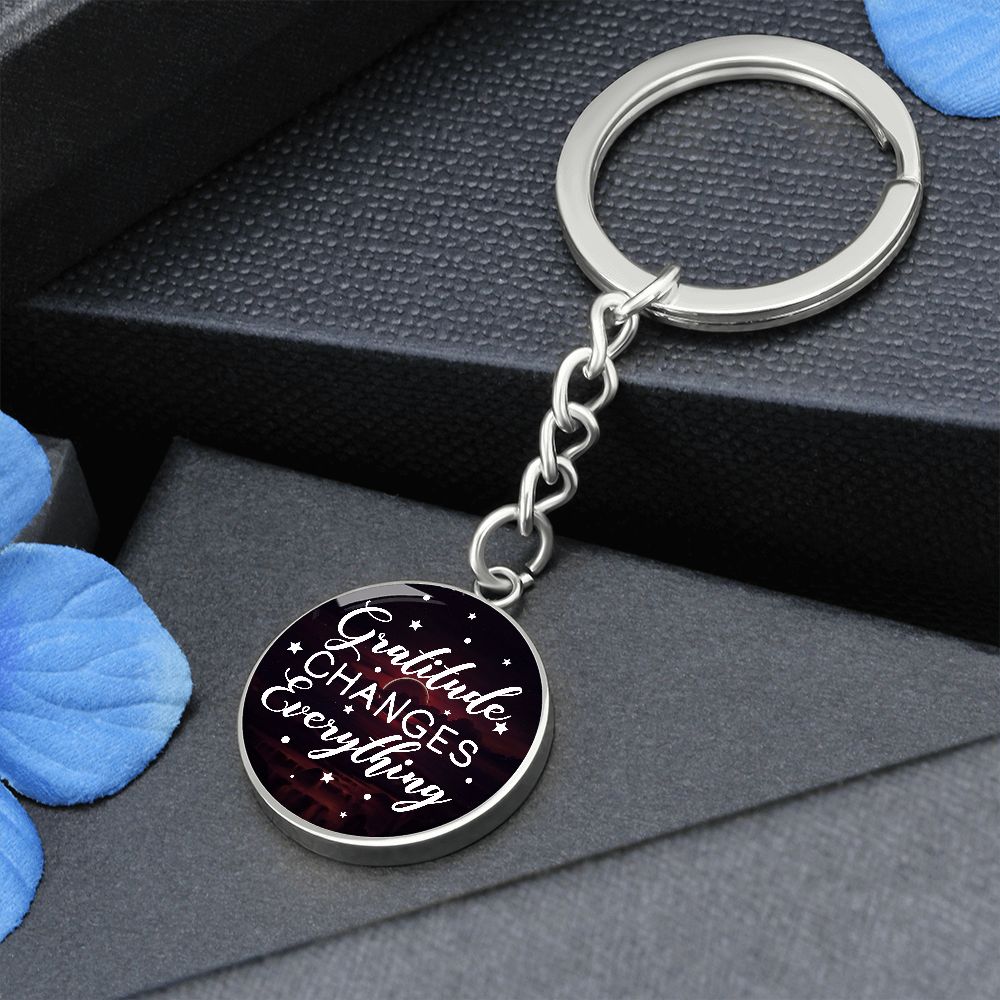 Gratitude Changes Everything - Circle Keychain