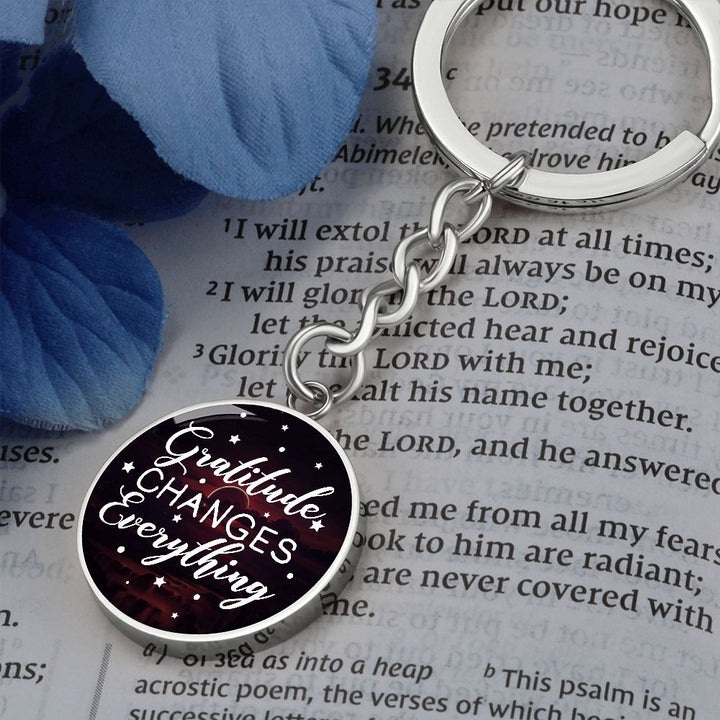 Gratitude Changes Everything - Circle Keychain