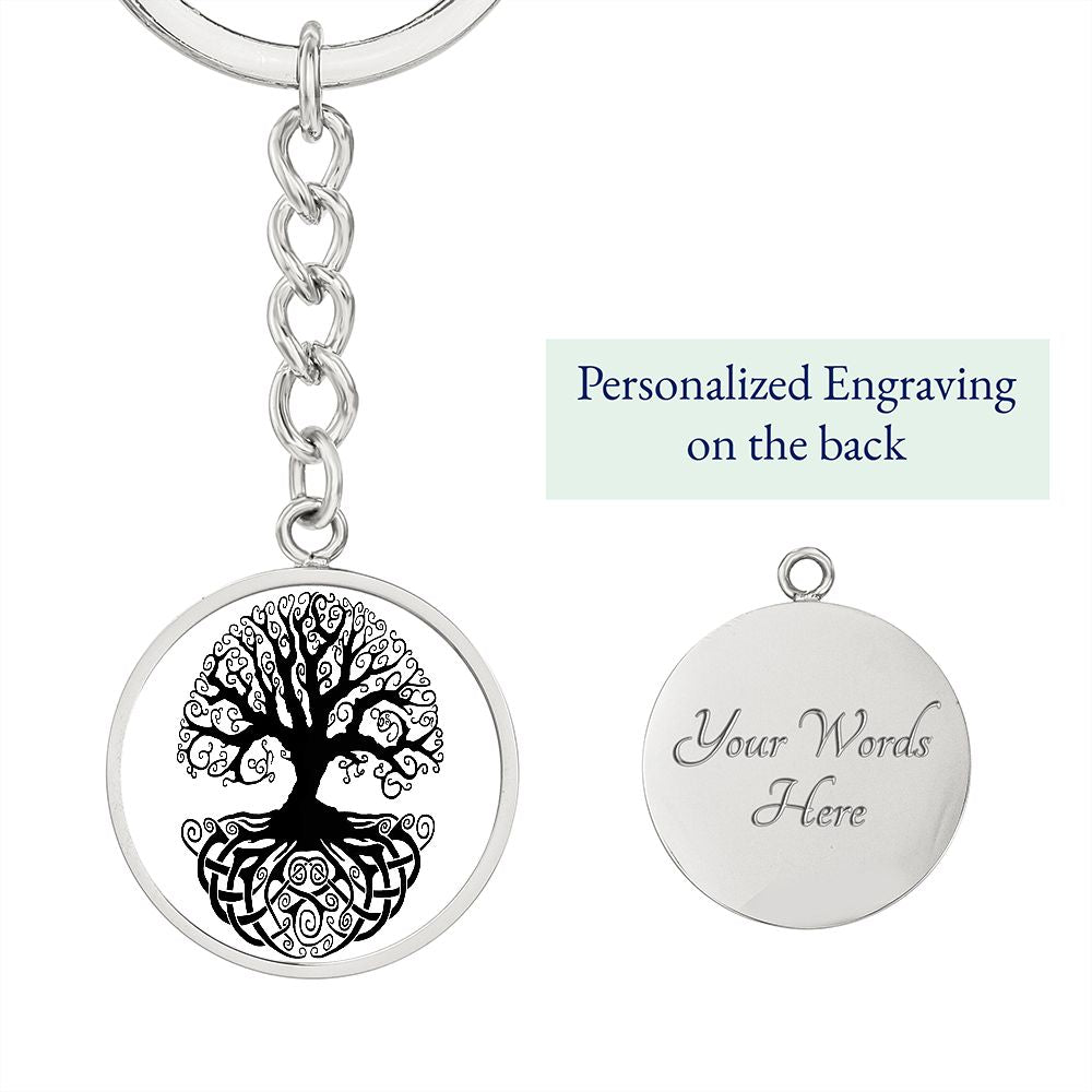 Circle Tree of Life - Circle Keychain