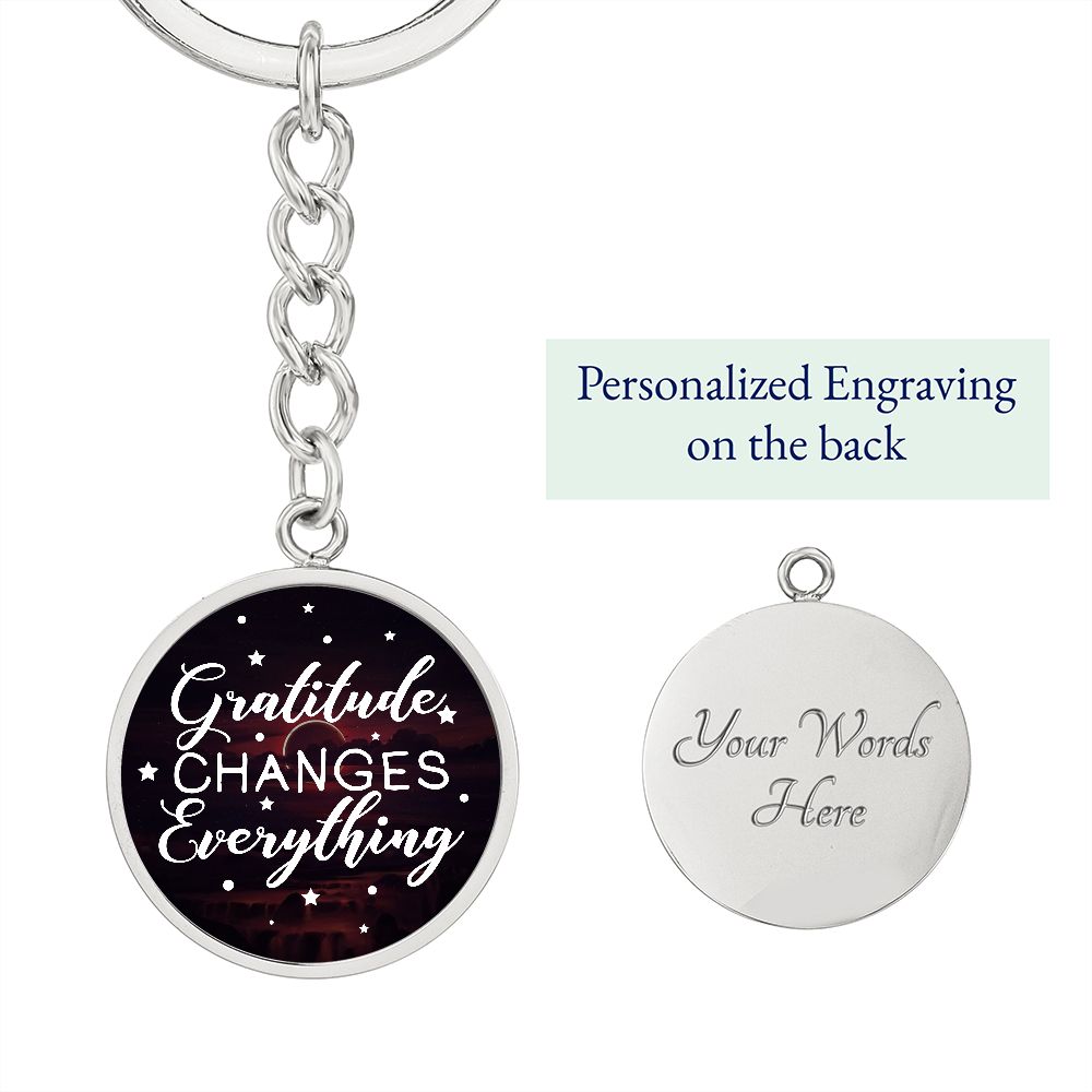 Gratitude Changes Everything - Circle Keychain