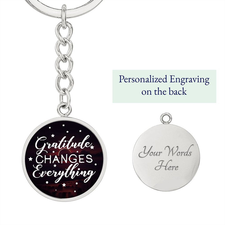 Gratitude Changes Everything - Circle Keychain