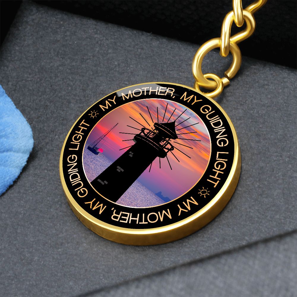 To My Mother | My Guiding Light - Circle Keychain