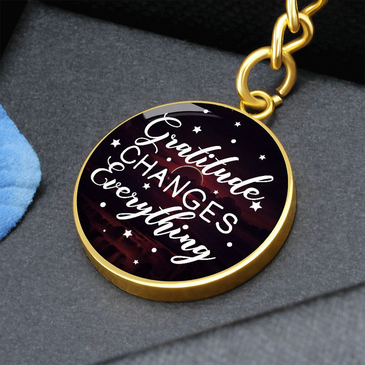 Gratitude Changes Everything - Circle Keychain
