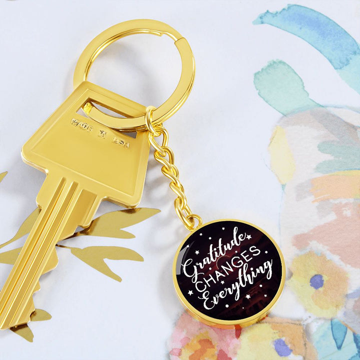 Gratitude Changes Everything - Circle Keychain