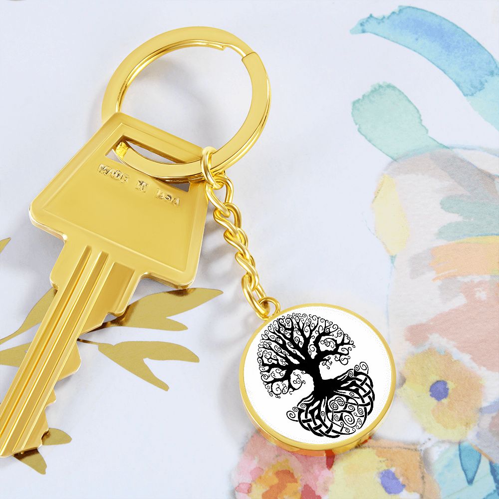 Circle Tree of Life - Circle Keychain