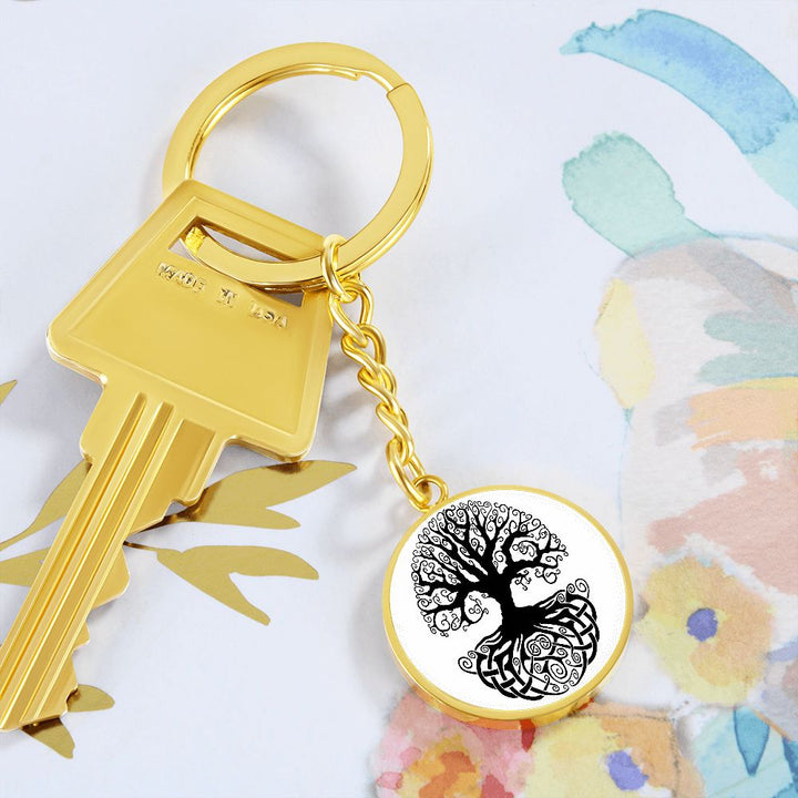 Circle Tree of Life - Circle Keychain