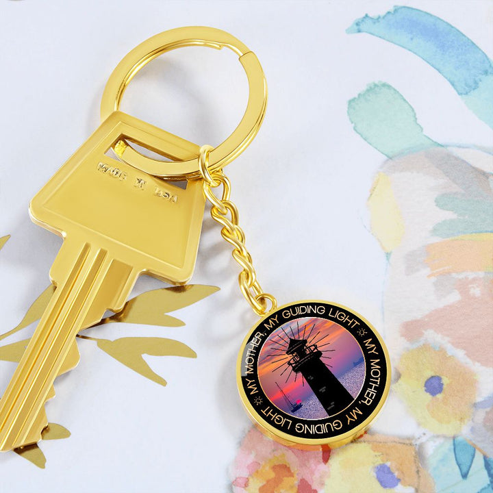To My Mother | My Guiding Light - Circle Keychain