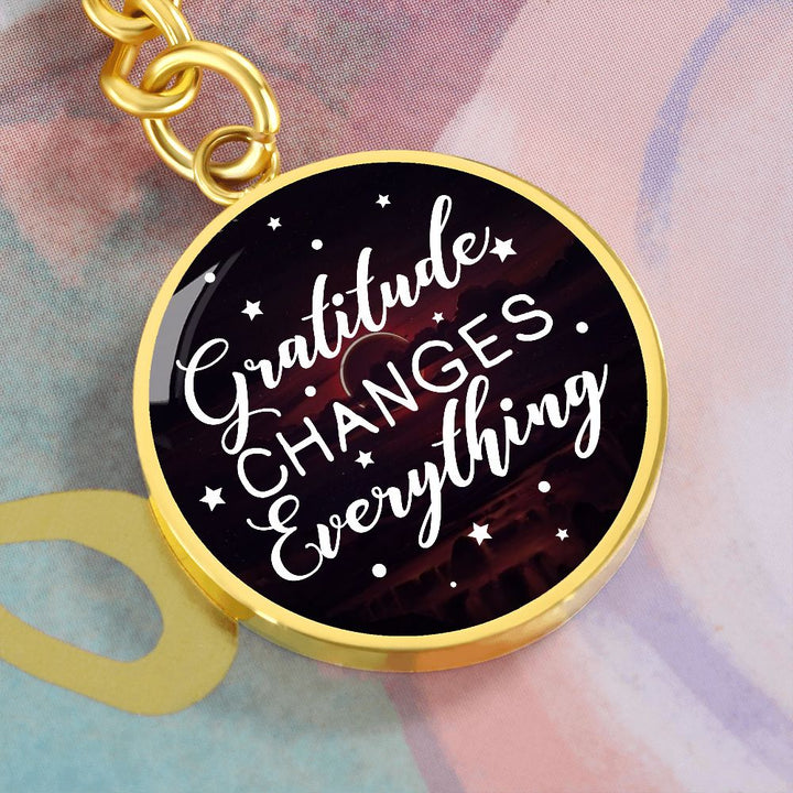 Gratitude Changes Everything - Circle Keychain