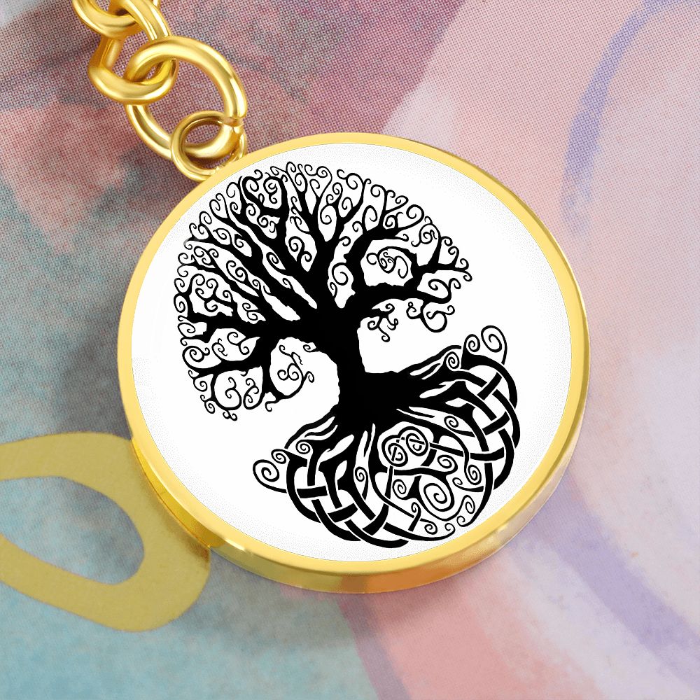 Circle Tree of Life - Circle Keychain