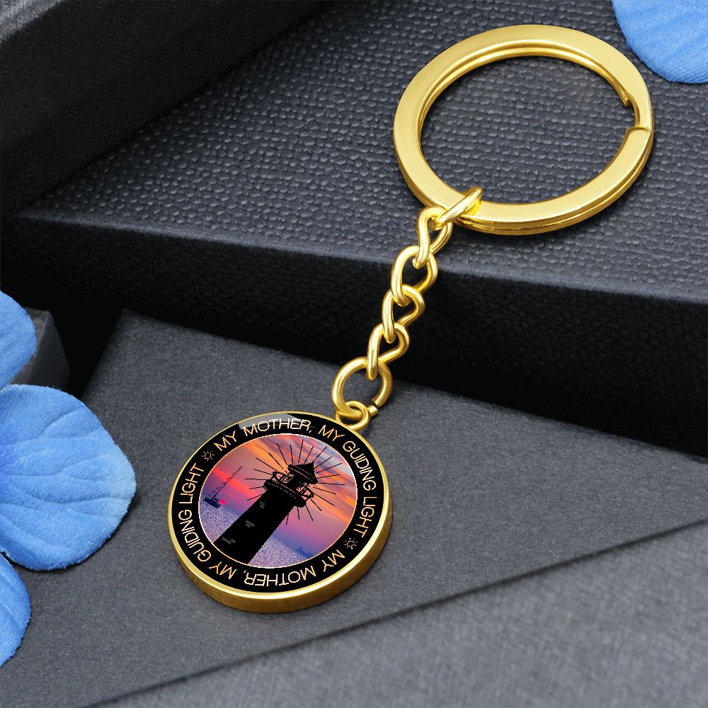 To My Mother | My Guiding Light - Circle Keychain