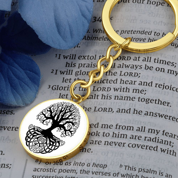 Circle Tree of Life - Circle Keychain