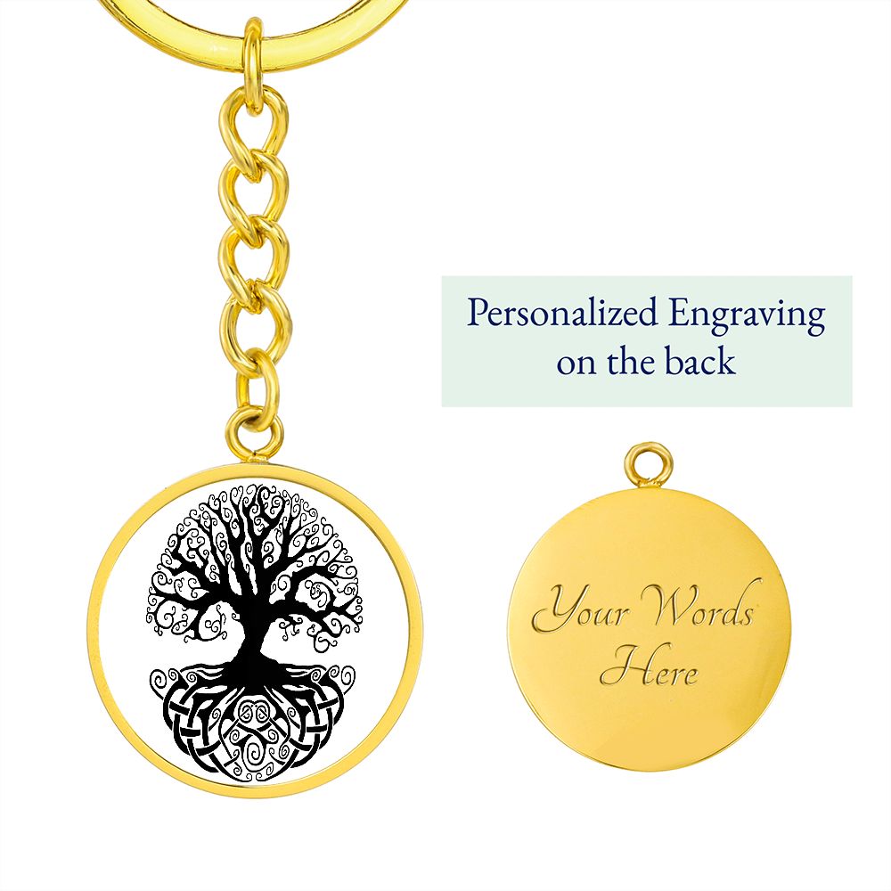 Circle Tree of Life - Circle Keychain