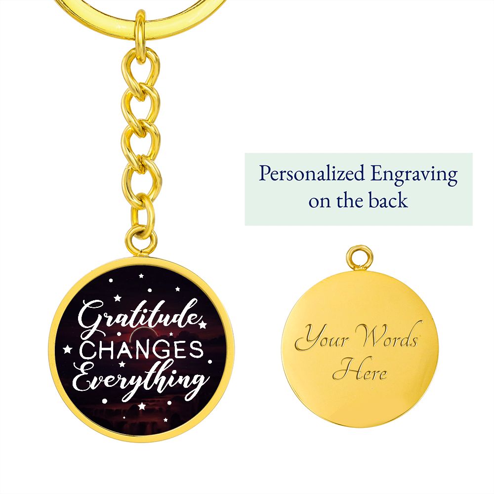 Gratitude Changes Everything - Circle Keychain