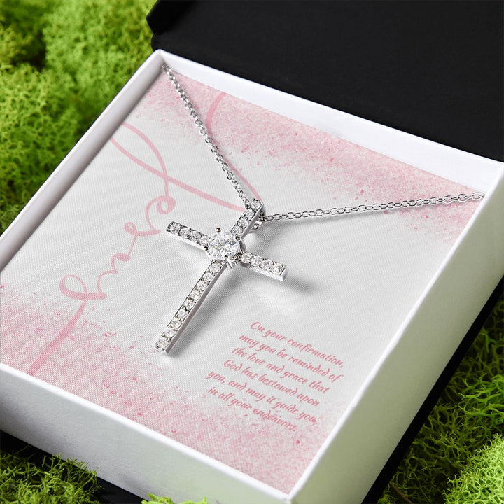 On Your Confirmation, May You reminded of the Love and Grace That God has Bestowed - CZ Cross Necklace