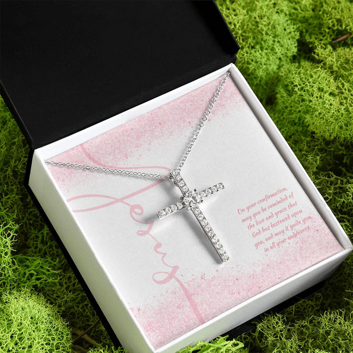 On Your Confirmation, May You reminded of the Love and Grace That God has Bestowed - CZ Cross Necklace