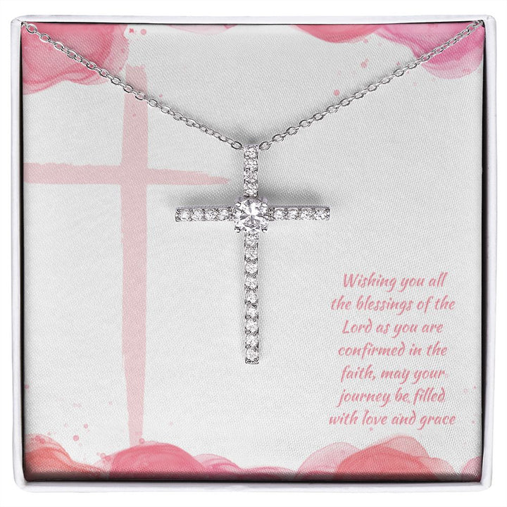 Wishing you all the blessings of the Lord - CZ Cross Necklace