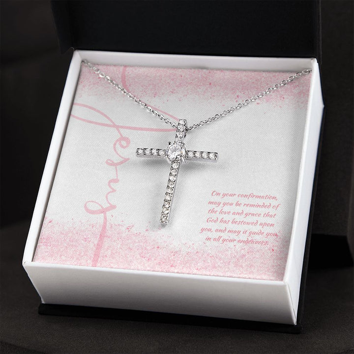 On Your Confirmation, May You reminded of the Love and Grace That God has Bestowed - CZ Cross Necklace