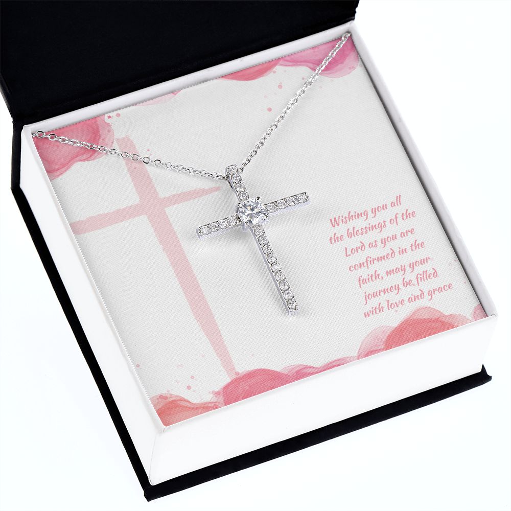 Wishing you all the blessings of the Lord - CZ Cross Necklace