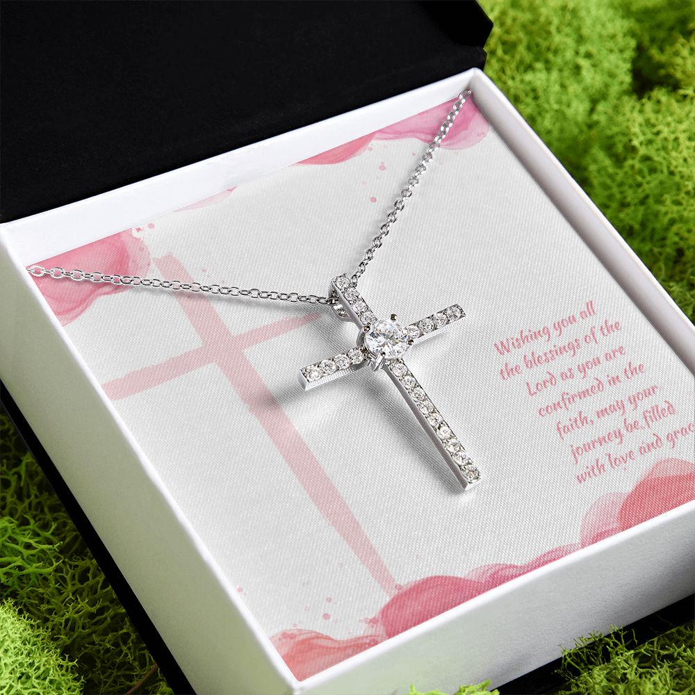 Wishing you all the blessings of the Lord - CZ Cross Necklace