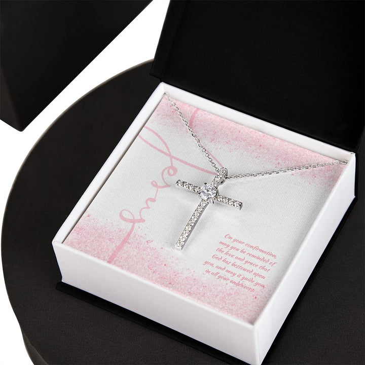 On Your Confirmation, May You reminded of the Love and Grace That God has Bestowed - CZ Cross Necklace