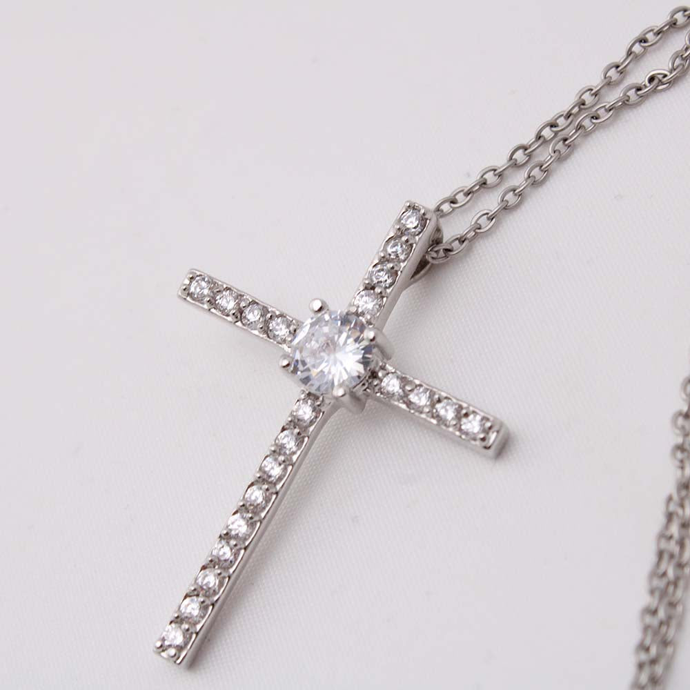 You are Loved | Your Love, Lord reaches to the heavens. Your faithfulness to the skies. How priceless is your unfailing love, Oh God! Psalm 36-5,7 - CZ Cross Necklace