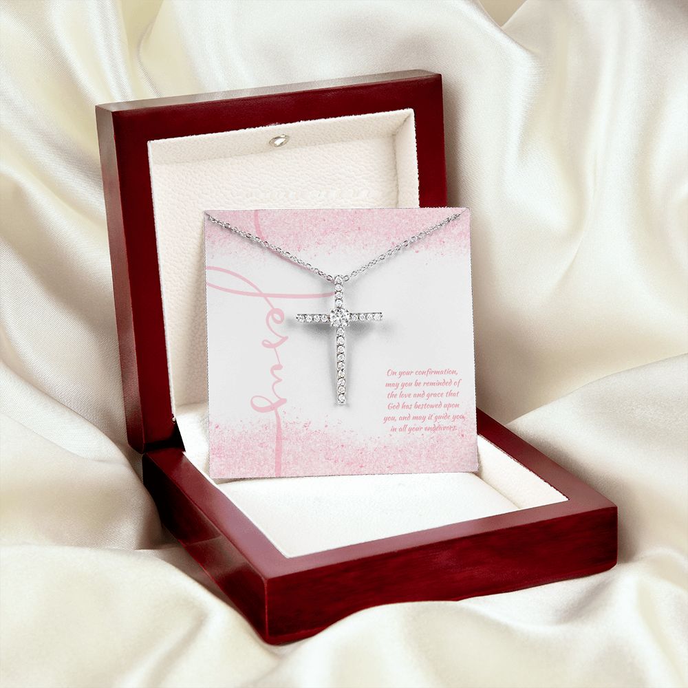 On Your Confirmation, May You reminded of the Love and Grace That God has Bestowed - CZ Cross Necklace