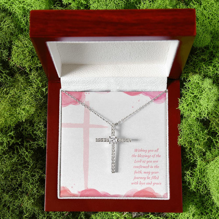 Wishing you all the blessings of the Lord - CZ Cross Necklace