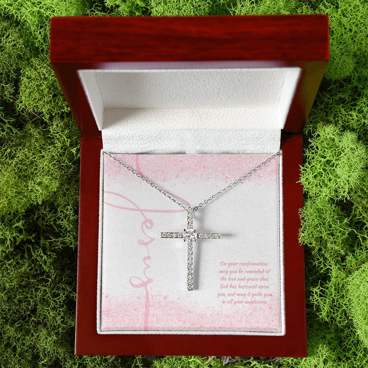 On Your Confirmation, May You reminded of the Love and Grace That God has Bestowed - CZ Cross Necklace