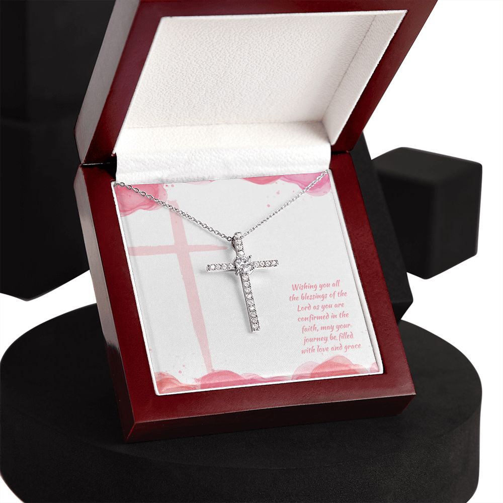 Wishing you all the blessings of the Lord - CZ Cross Necklace