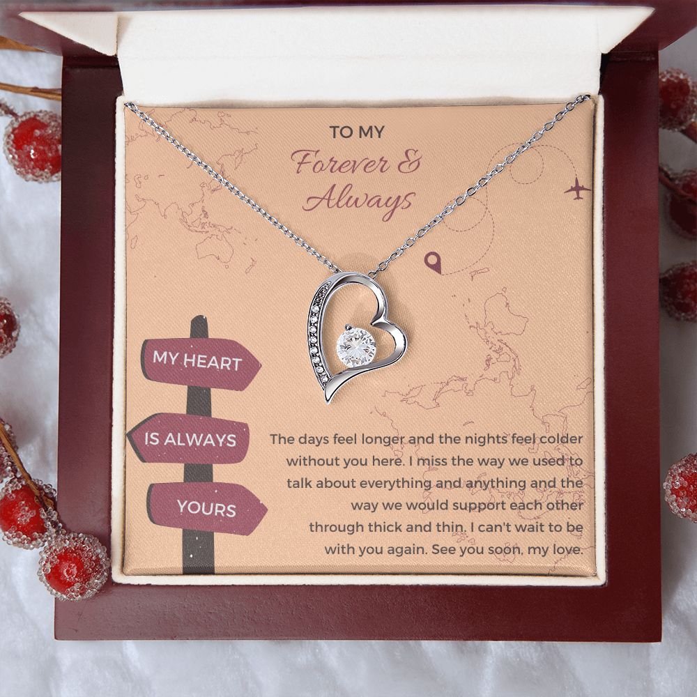 To My Forever and Always | I can't wait to see you again - Forever Love Necklace