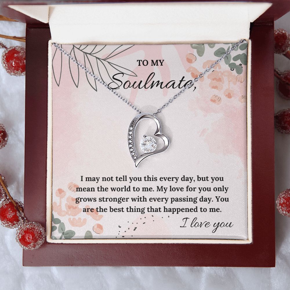 To My Soulmate | My Love for you only grows stronger with every passing day - Forever Love Necklace