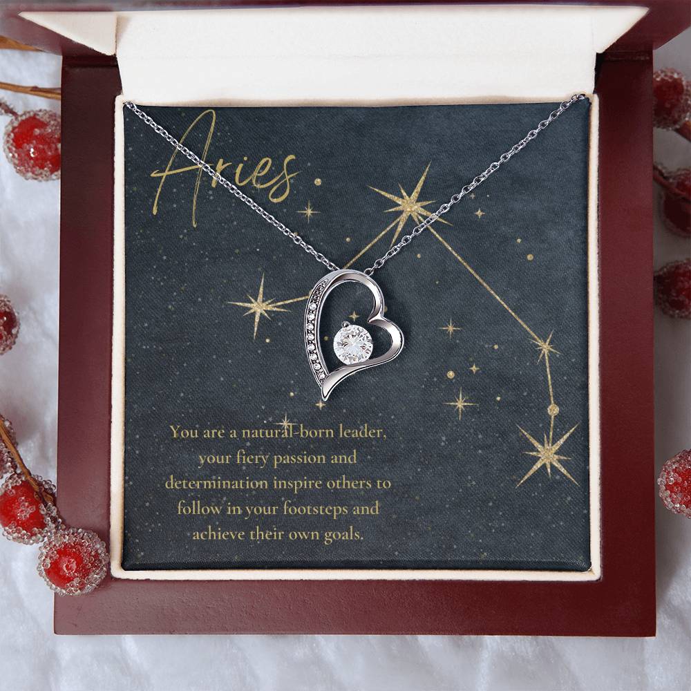 Aries | You are a natural-born leader, your fiery passion and determination inspire others to follow in your footsteps and achieve their own goals. - Forever Love Necklace