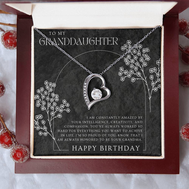 To my Granddaughter | I am constantly amazed by your intelligence, creativity and compassion - Forever Love Necklace