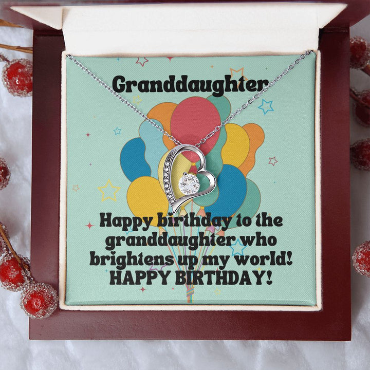 Granddaughter | Happy Birthday to the granddaughter who brightens up my world! - Forever Love Necklace