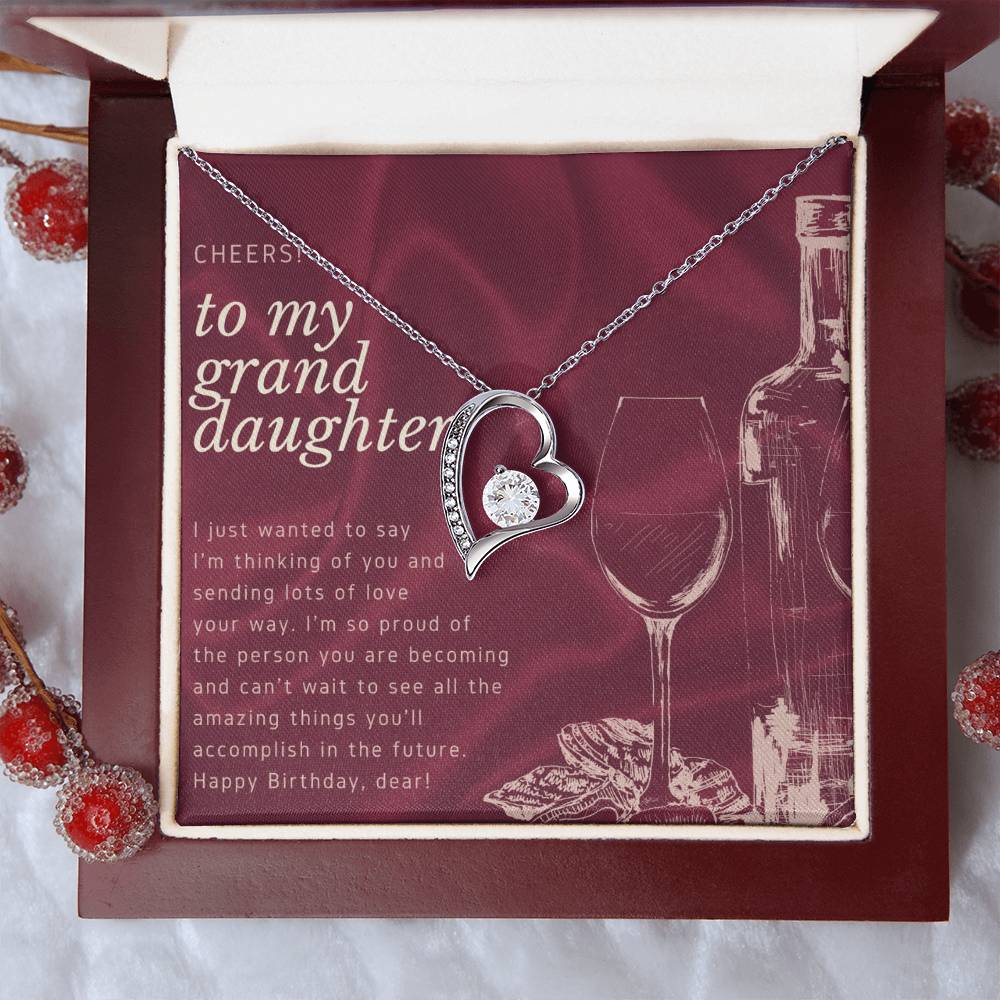 To my Granddaughter | I just wanted to say I'm thinking of you and sending lots of love your way - Forever Love Necklace