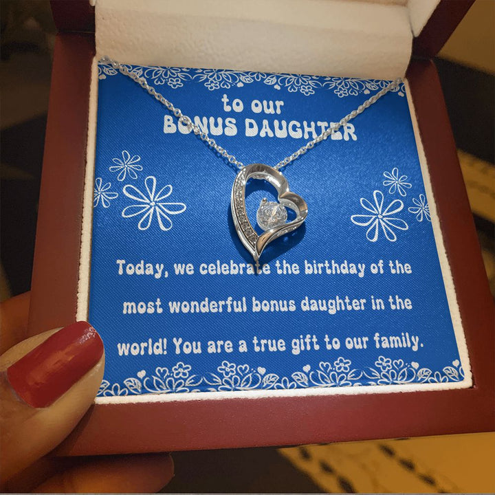 To our Bonus Daughter | Today, we celebrate the birthday of the most wonderful bonus daughter in the world! - Forever Love Necklace