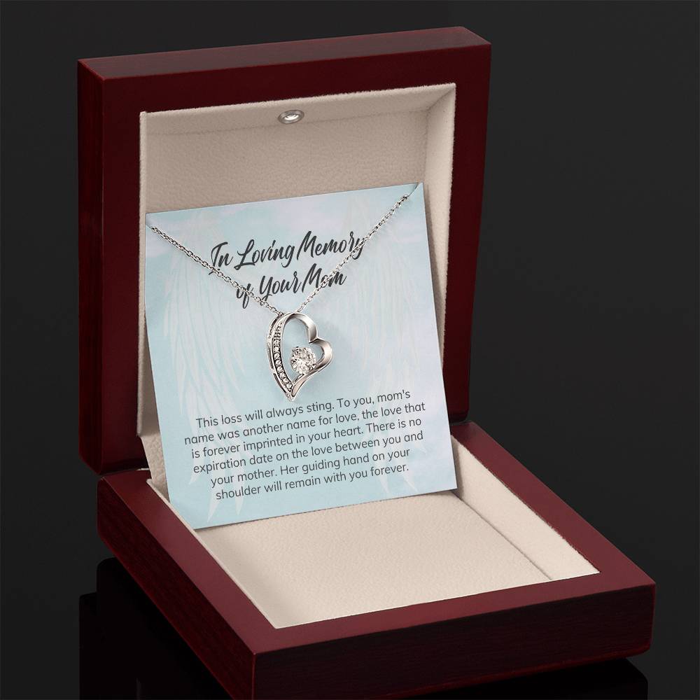 In Loving Memory of Your Mom | Her guiding hand on your shoulder will remain with you forever - Forever Love Necklace