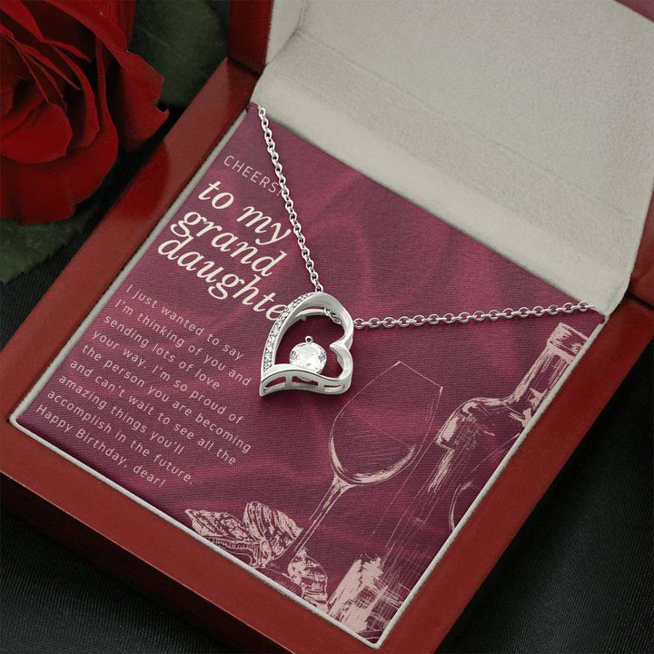 To my Granddaughter | I just wanted to say I'm thinking of you and sending lots of love your way - Forever Love Necklace