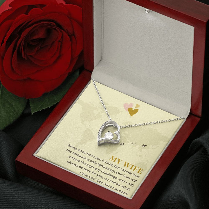 My Wife | Being away from you is hard, but I know that the distance is only temporary - Forever Love Necklace