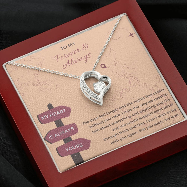 To My Forever and Always | I can't wait to see you again - Forever Love Necklace