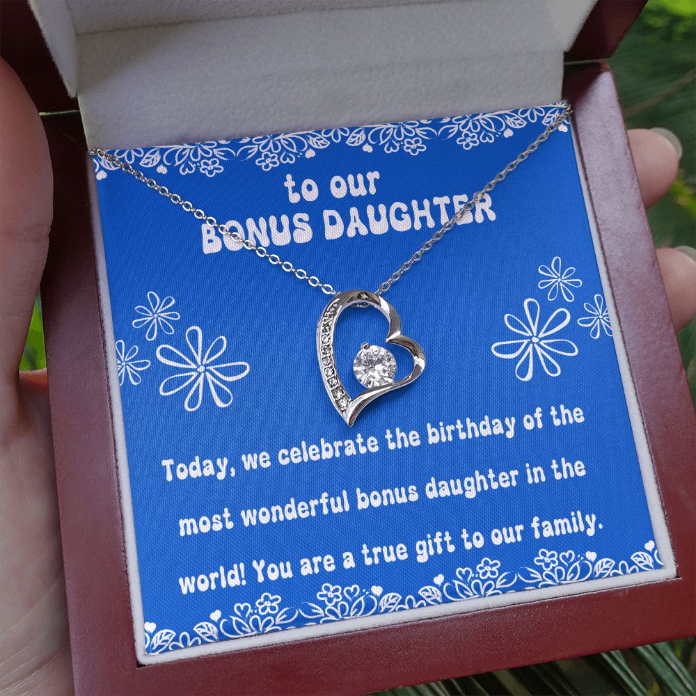 To our Bonus Daughter | Today, we celebrate the birthday of the most wonderful bonus daughter in the world! - Forever Love Necklace