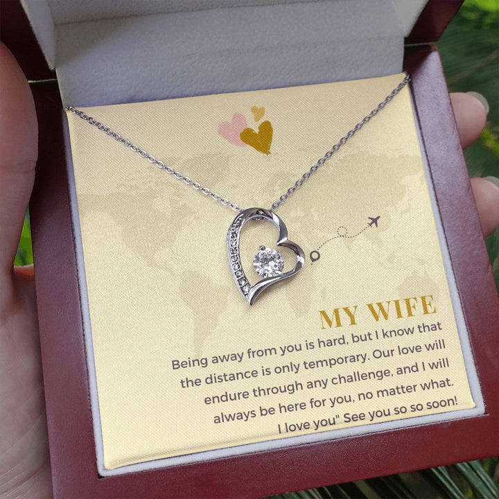 My Wife | Being away from you is hard, but I know that the distance is only temporary - Forever Love Necklace