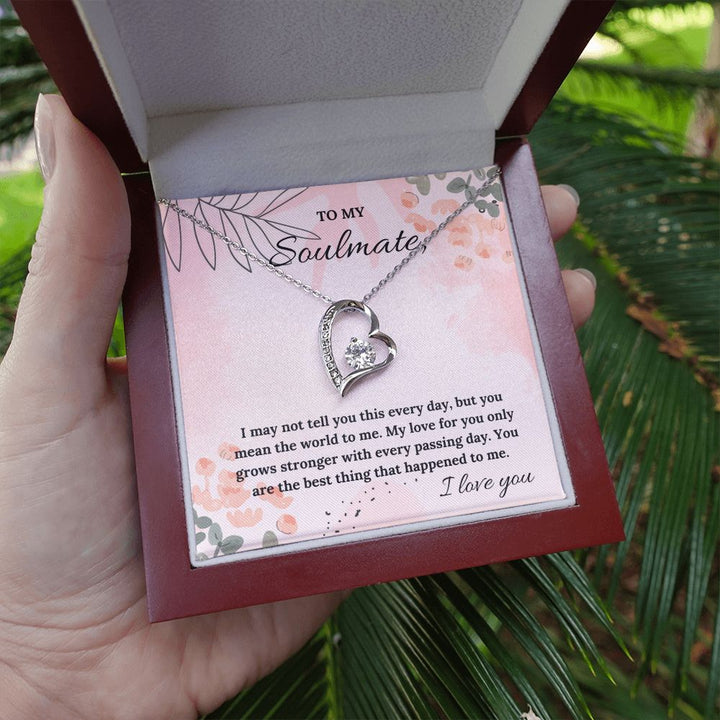 To My Soulmate | My Love for you only grows stronger with every passing day - Forever Love Necklace